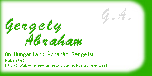 gergely abraham business card