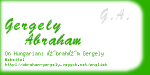 gergely abraham business card